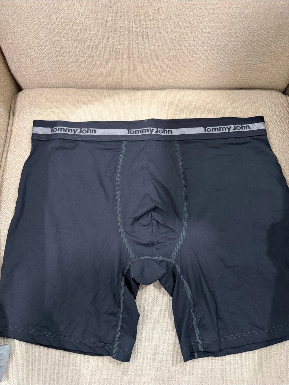 NEW TOMMY JOHN MEN'S ESSENTIAL SKIN MODAL 3 PACK BOXER BRIEFS- Large